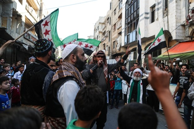 Muzułamnie w Damaszku /MOHAMMED BADRA /PAP/EPA