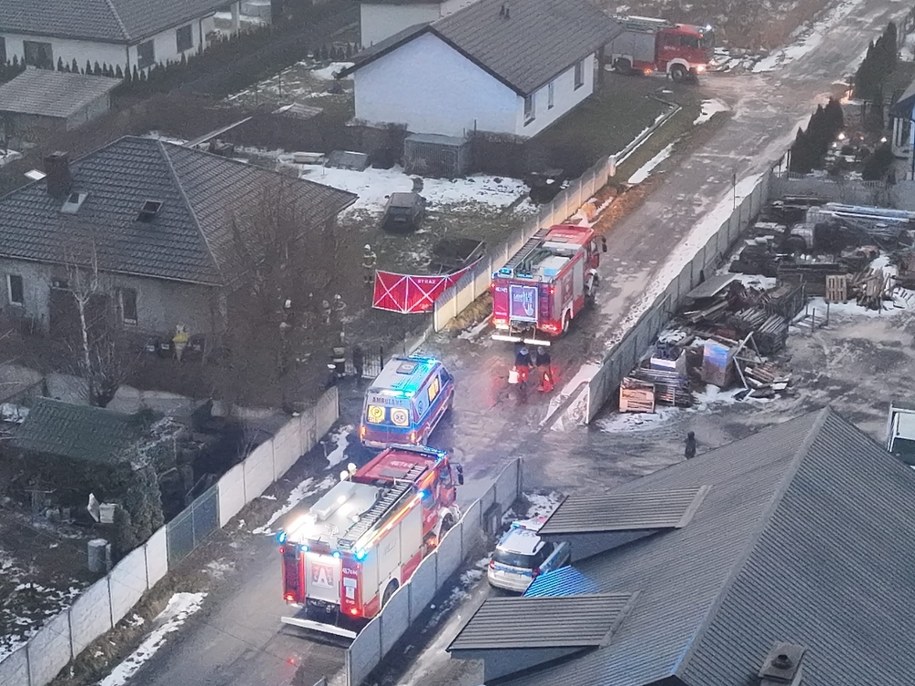 Myjomice. Tragiczny pożar domu /KW PSP POZNAŃ /Państwowa Straż Pożarna