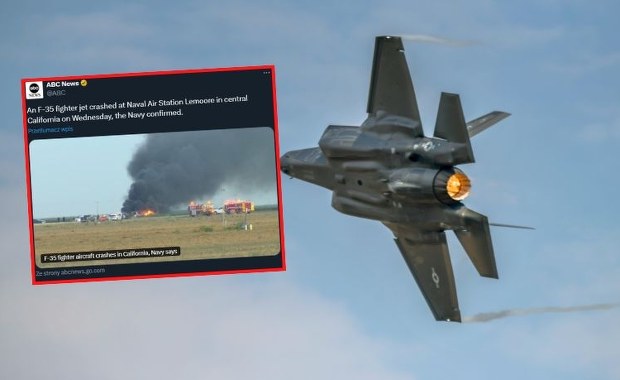 Myśliwiec F-35 rozbił się w Kalifornii