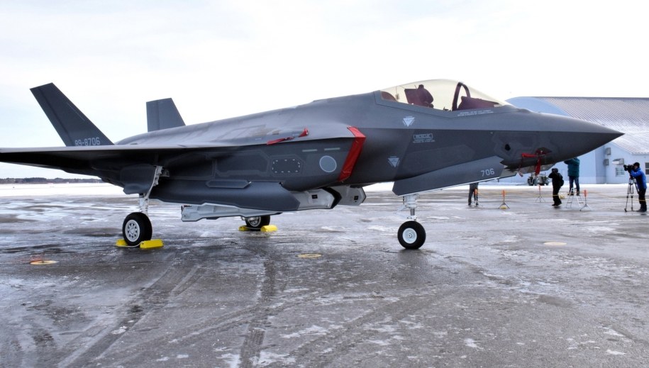 Myśliwiec F-35A /JIJI PRESS /PAP/EPA