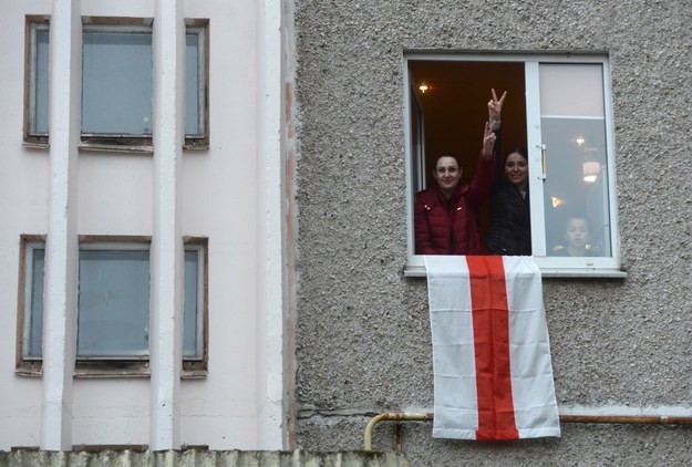 Na Białorusi od wyborów prezydenckich 9 sierpnia trwają protesty, których uczestnicy domagają się ustąpienia Alaksandra Łukaszenki /PAP/EPA/STR /PAP