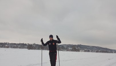 Na biegówkach po krakowskich Błoniach