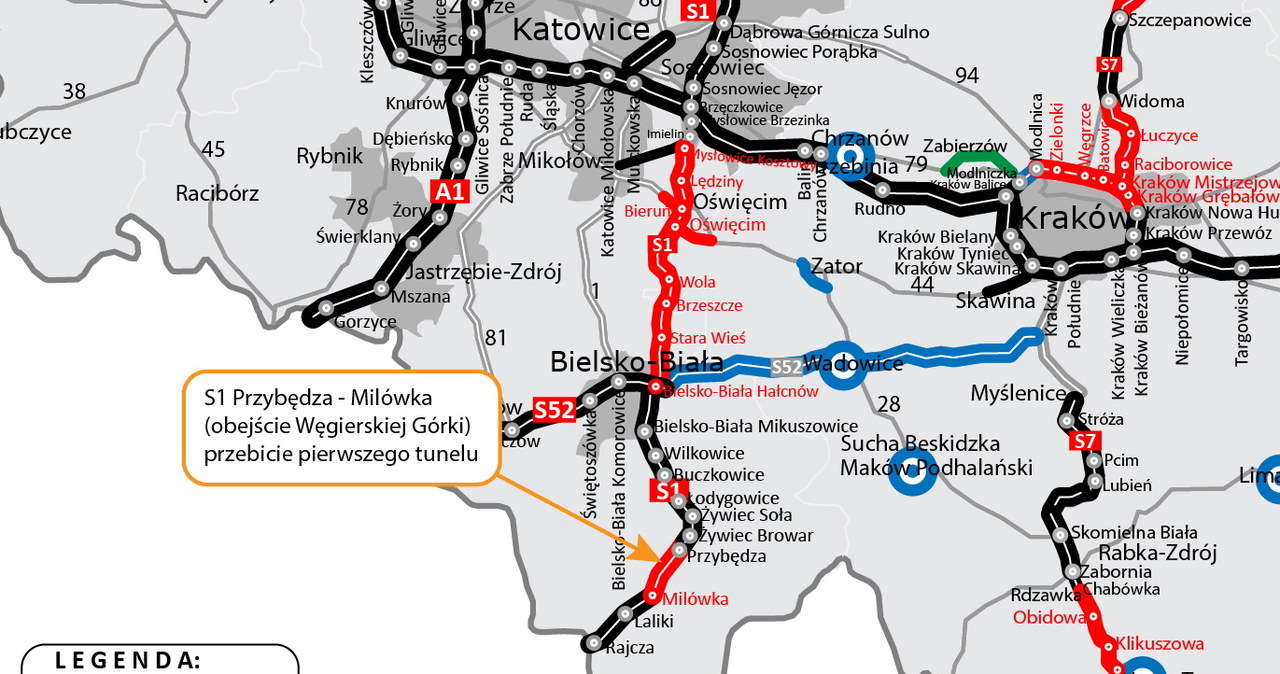 Na budowie S1 przebito pierwszy z dwóch tuneli /GDDKiA