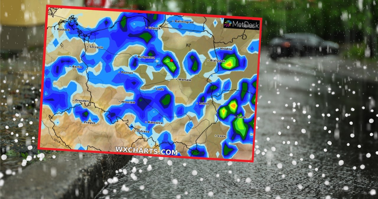 Na czwartek IMGW prognozuje burze z gradem w większości województw. Będzie też wyraźnie chłodniej /123rf/wxcharts /