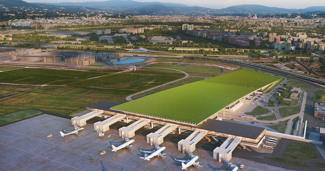 Na dachu włoskiego lotniska zostanie założona winnica /Rafael Viñoly Architects /materiały prasowe