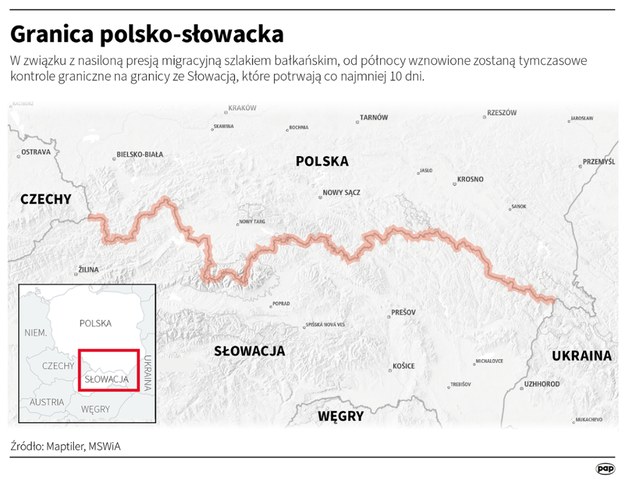 Na granicy polsko-słowackiej wznowiono kontrole /Adam Ziemienowicz, Maciej Zieliński /PAP