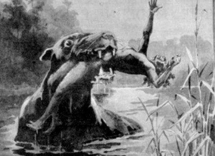 Na ilustracji z 1890 r. jeden z portretów pamięciowych Bunyipa /MWMedia