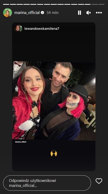 Na imprezie pojawiła się nawet siostra Lewandowskiego - Milena /@marina_official /Instagram