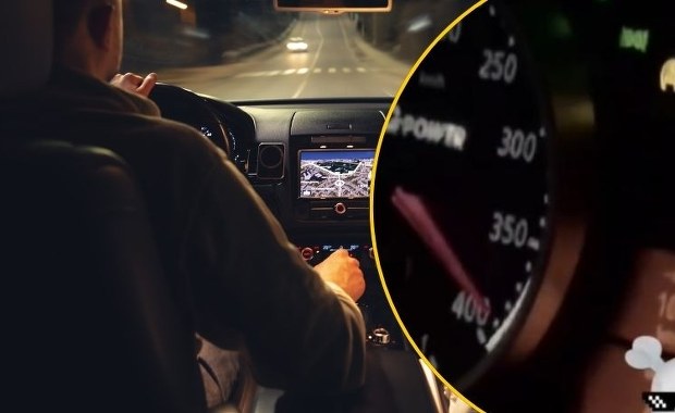 ​Na liczniku 390 km/h, telefon w ręku i nocna Warszawa