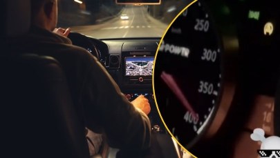 ​Na liczniku 390 km/h, telefon w ręku i nocna Warszawa