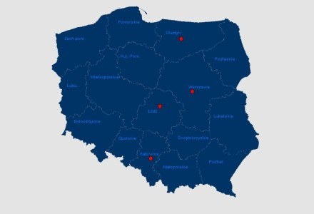 Na mapie UKE znalazły się Warszawa, Katowice, Olsztyn i Łódź /materiały prasowe