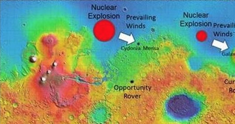 Na Marsie jest kilka rejonów o podwyższonym promieniowaniu gamma /materiały prasowe