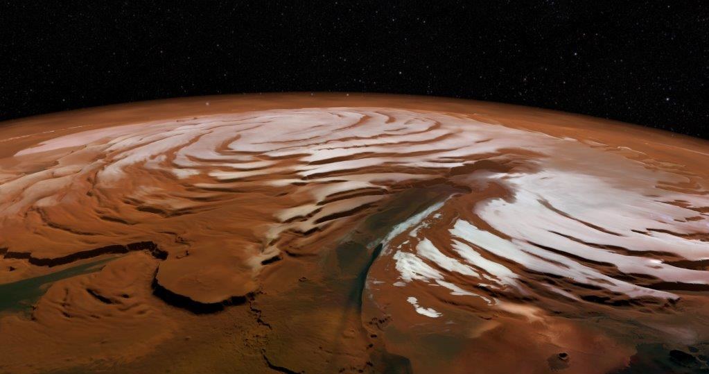 Na Marsie kiedyś była woda - ale prawdopodobnie pod postacią lodu /materiały prasowe