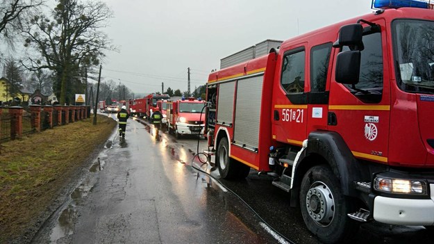 Na miejscu jest kilkanaście wozów strażackich, fot. redakcja Racibórz 112 /Gorąca Linia RMF FM