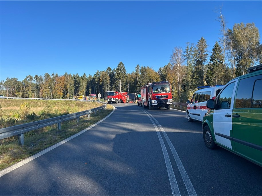 Na miejscu przez kilka godzin pracowały służby /Aneta Łuczkowska /RMF FM