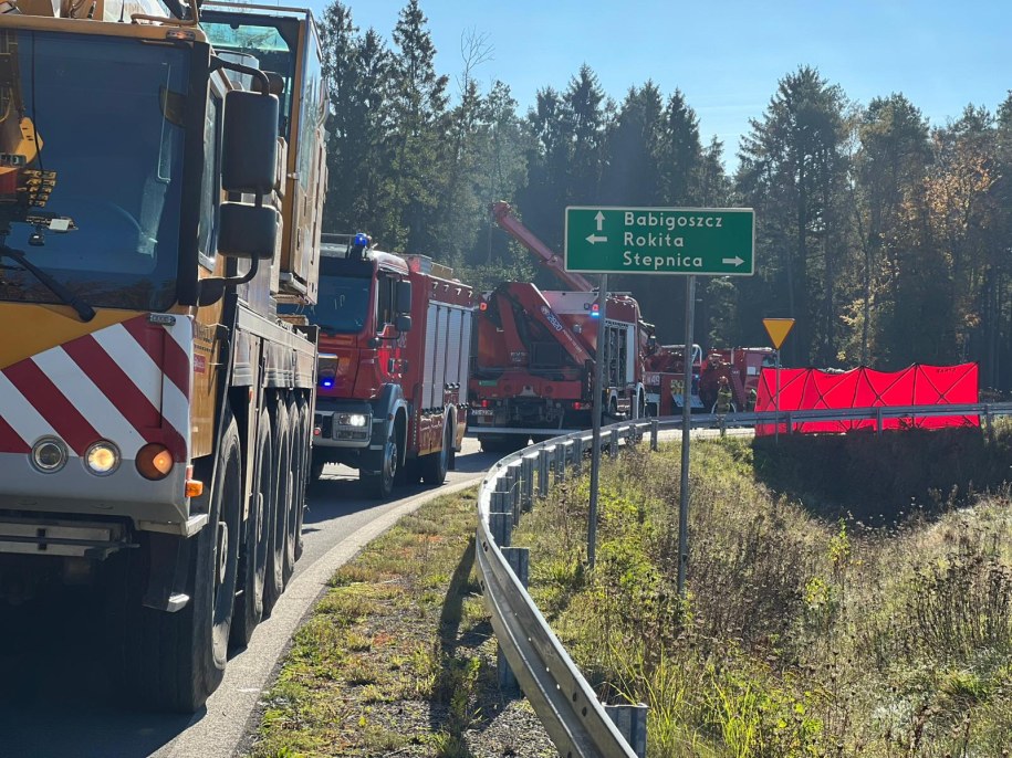 Na miejscu przez kilka godzin pracowały służby /Dariusz Schacht, rzecznik komendanta wojewódzkiego PSP /