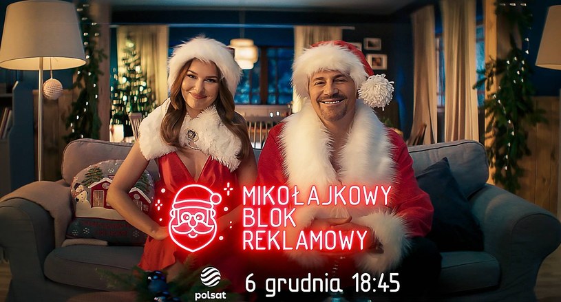 Na Mikołajkowy Blok Reklamowy zapraszają Paulina Sykut-Jeżyna i Krzysztof Ibisz /Polsat /materiały prasowe