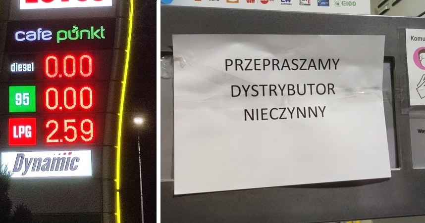 Na niektórych stacjach zabrakło paliw. Nie oznacza to bynajmniej, że w Polsce pojawiły się niedobory ropy naftowej /Mirosław Domagała /INTERIA.PL