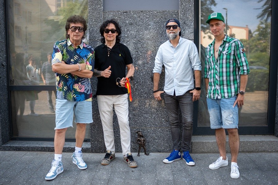 Na odsłonięciu krasnala pojawili się członkowie zespołu Lady Pank. /Miasto Wrocław /