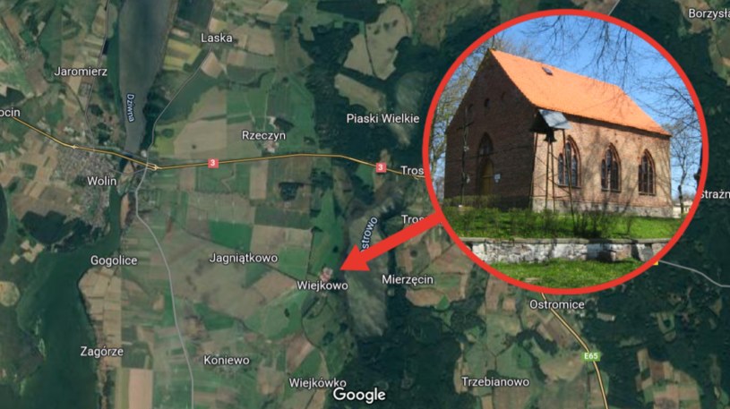 Na początku lipca Polskę i świat obiegła informacja o odnalezieniu potencjalnego grobu Sinozębego /Google Maps/Radosław Drożdżewski /Wikimedia