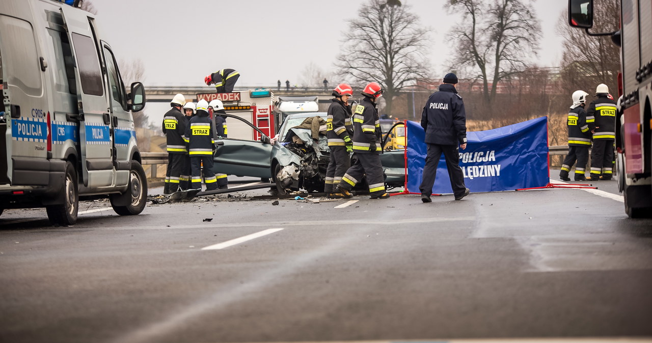 Na polskich drogach wciąż ginie dużo osób /Tytus Żmijewski /PAP