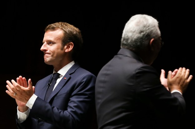 Na Półwyspie Iberyjskim Macron promował swoją wizję Europy / 	JOSE SENA GOULAO /PAP/EPA