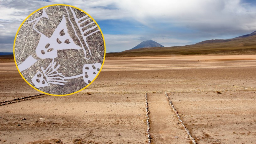 Na pustyni w Peru odnaleziono 29 geoglifów, które przedstawiają koty i tajemnicze postacie /Facebook: Heritagedaily, credit: Genry Bautista /123RF/PICSEL