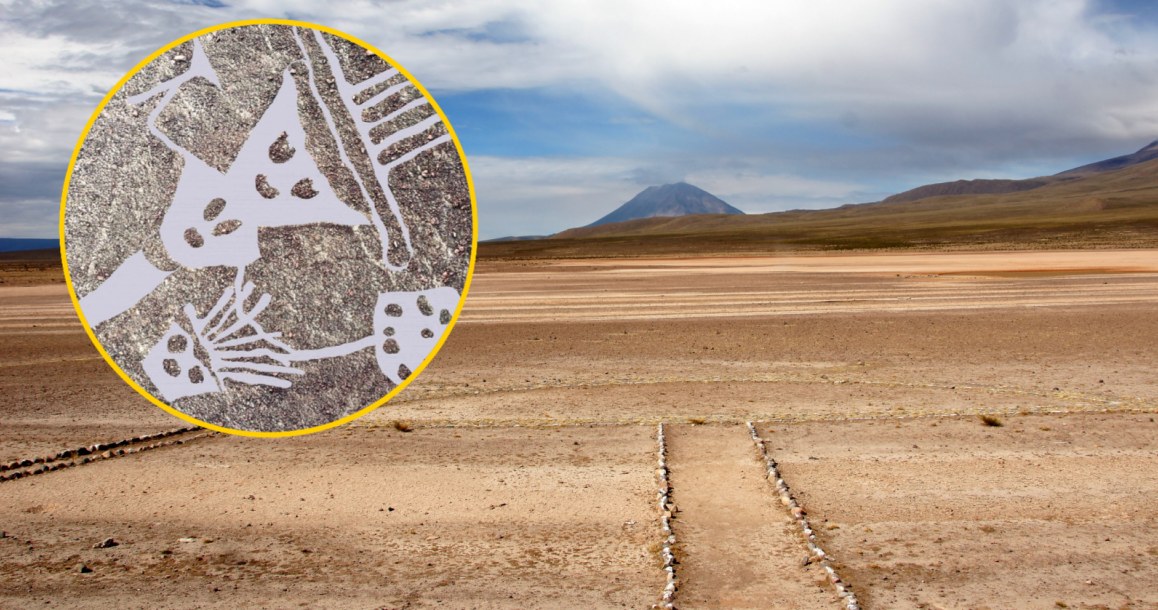 Na pustyni w Peru odnaleziono 29 geoglifów, które przedstawiają koty i tajemnicze postacie /Facebook: Heritagedaily, credit: Genry Bautista /123RF/PICSEL