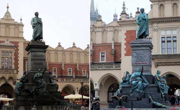 ​Na Rynku Głównym w Krakowie stanął... drugi pomnik Adama Mickiewicza