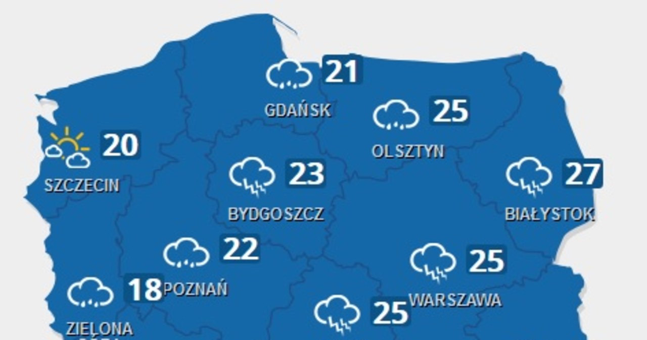 Na słońce jeszcze poczekamy... Zobacz prognozę na najbliższy tydzień!