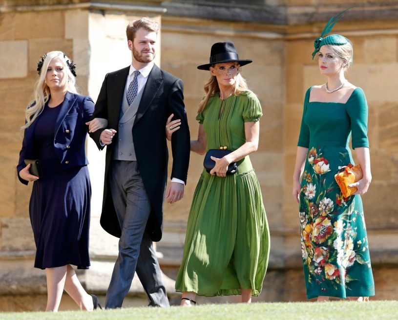 Na ślubie Sussexów Kitty Spencer przyciągnęła uwagę fotoreporterów. Jej kreacja była wyjątkowa /Getty Images