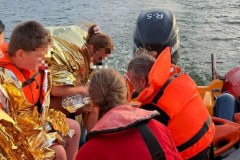 Na Śniardwach zatonął housebot. Czesi stracili cały dobytek