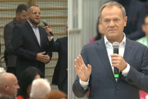 Na spotkaniu z Donaldem Tuskiem pojawił się Paweł Tanajno. "Pan nienawidzi liberałów"