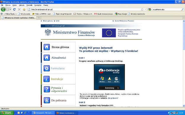 Na stronie Ministerstwa Finansów dostaniemy instrukcję, jak złożyć deklarację przez internet.