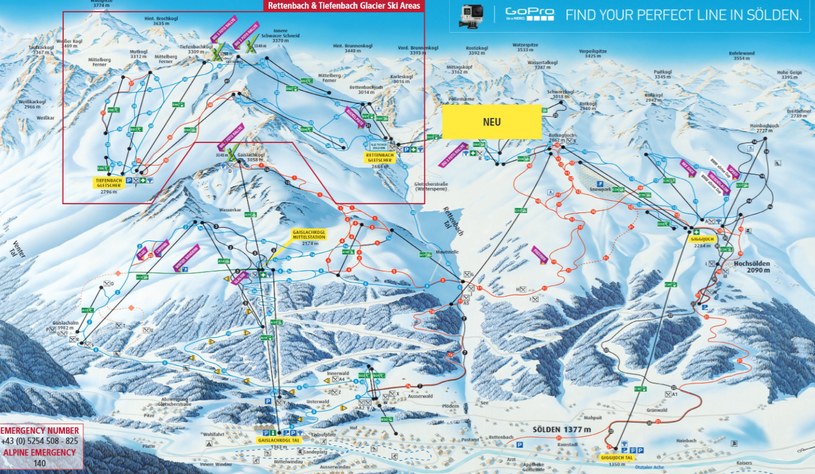 Na sympatyków zimowego szaleństwa czeka 145 km tras narciarskich / soelden.com /
