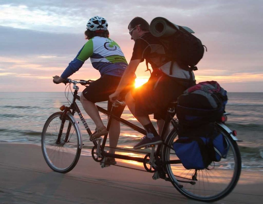 Na tandemie z przewodniczką w trakcie wyprawy dookoła Polski /80 rowerów dookoła Polski /