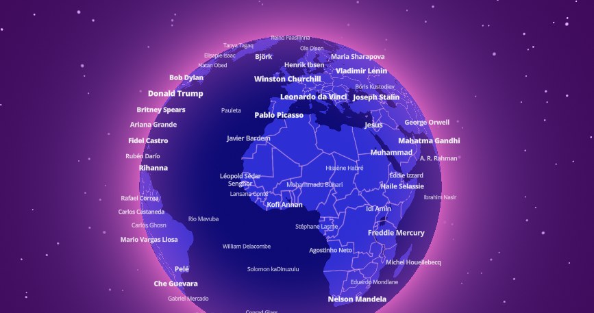 Na tej mapie zobaczycie, czy obok was urodził się ktoś sławny /tjukanovt.github.io/notable-people /INTERIA.PL