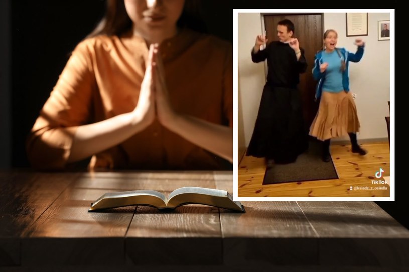 Na TikToku pojawiło się nagranie, na którym ksiądz tańczy z kobietą, która złożyła śluby czystości /TikTok /123RF/PICSEL