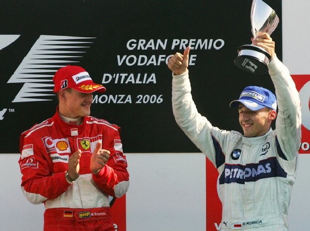 Na torze Monza Robert Kubica stanął pierwszy raz na podium wyścigu F1 /AFP