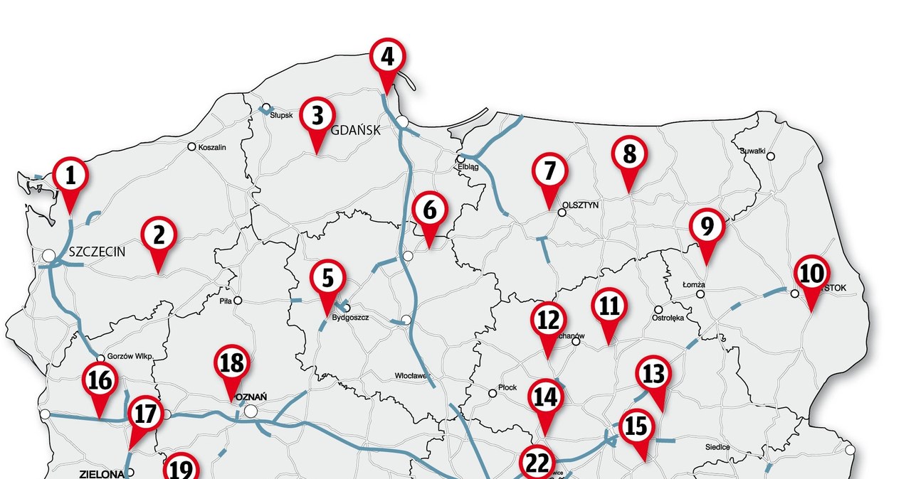 Na tych drogach pojawią się kamery służące do odcinkowego pomiaru średniej prędkości /Motor