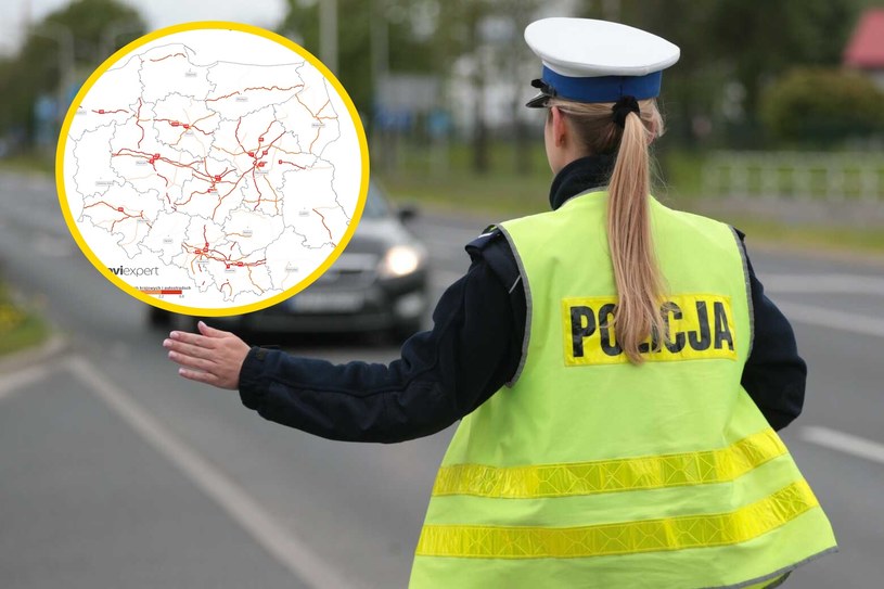 Na tych polskich drogach mandat jest pewny. Mapa kontroli