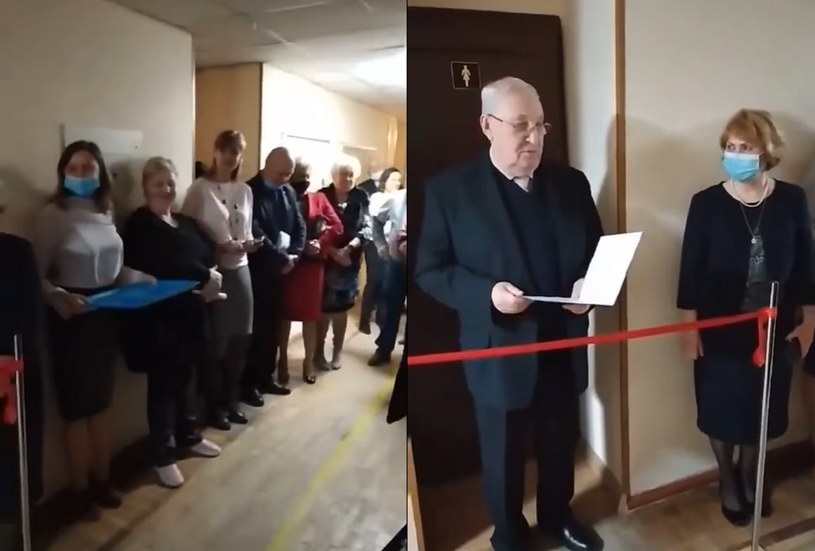Na uczelni w Kijowie uroczyście otwarto toaletę /facebook.com