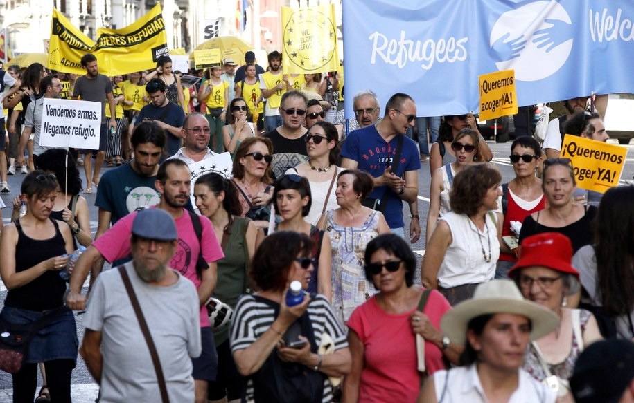Na ulice Madrytu wyszło kilka tysięcy osób /FERNANDO ALVARADO /PAP/EPA