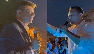 Na wiecu Mentzena pojawił się Petru. Zaproszono go na scenę