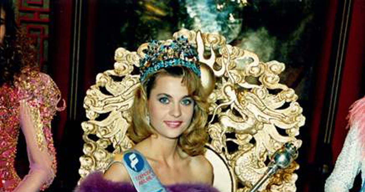 Na zdj. Aneta Kręglicka, Miss Świata 1989 rok. /brak /Agencja FORUM