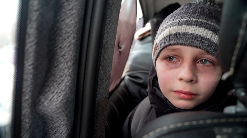 Na zdj. Mark Goncharuk, chłopiec z Kijowa, którego ojciec został, by walczyć w Ukrainie /NATALIE THOMAS/ Reuters /Agencja FORUM