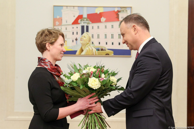 Na zdj. Marta Kightley i Andrzej Duda. Fot Igor Smirnow. Źródło: Kancelaria Prezydenta RP /