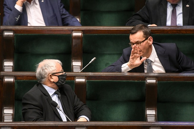 Na zdj. premier Mateusz Morawiecki i Jarosław Kaczyński /Jacek Domiński/ Reporter /Reporter