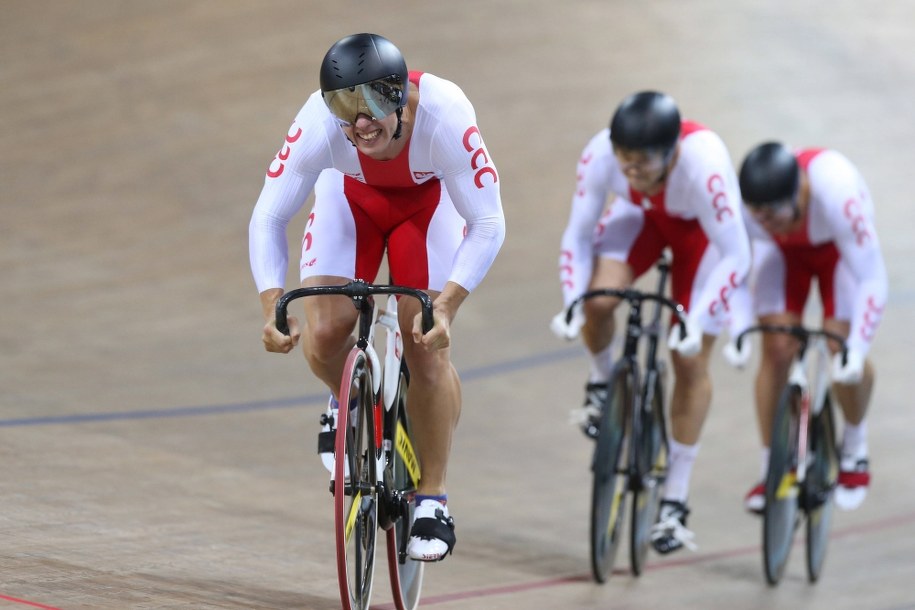 Na zdjęciu Bielecki Maciej Kuczyński Kamil i Rudyk Mateusz / 	PItch /PAP/EPA