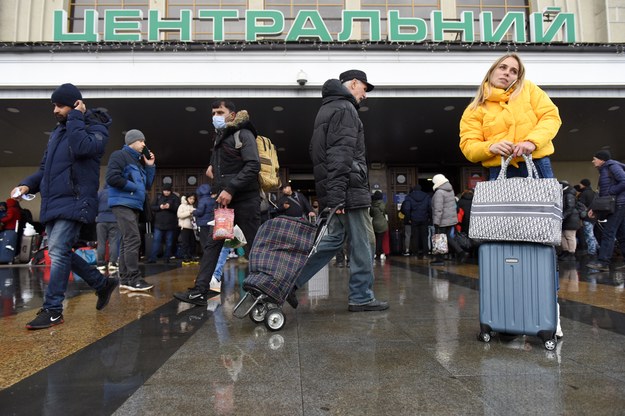 Na zdjęciu dworzec centralny w Kijowie /STRINGER /PAP/EPA